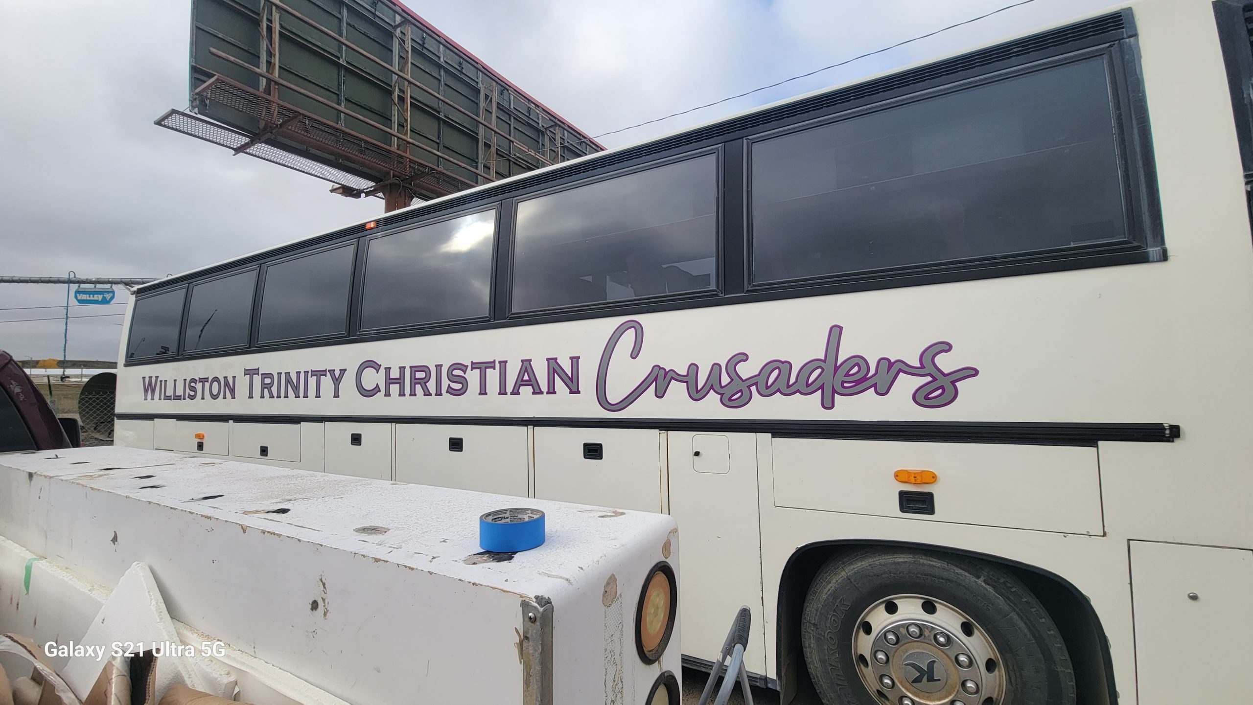 Williston Trinity Christian Crusaders - Bus Lettering